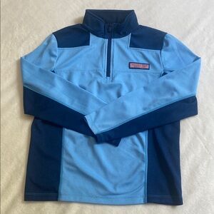 Vineyard Vines Kids Blue Quarter-Zip Sweater